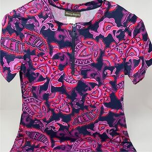 Tommy Bahama Half-Zip Rash Guard UPF-Rated Pullover